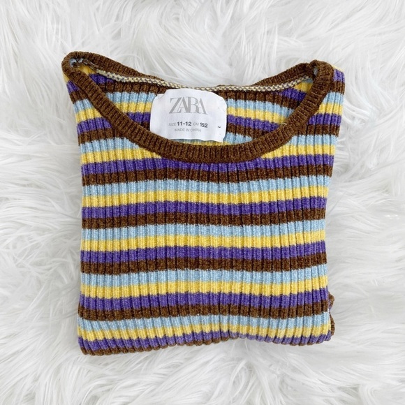 Zara Kids Girls (2) Bundle Striped Crewneck Long Sleeves Sweater Size 11-12 - Picture 7 of 12